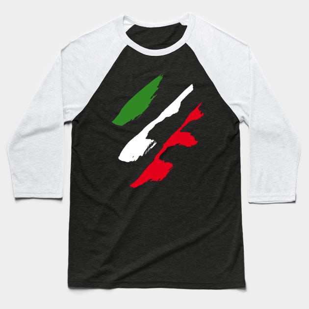 Italy Style Flag Baseball T-Shirt by Nikokosmos